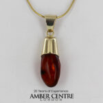 Italian Handmade Dominican Amber Pendant With Ant and Flower in 9ct solid Gold GPR001 RRP£295!!!
