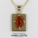 Italian Handmade Dominican Amber Pendant With 3xBees in 9ct solid Gold GPR004 RRP£495!!!