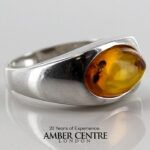 GERMAN BALTIC AMBER MODERN ELEGANT RING Containing ANT 925 SILVER SRR019 RRP£395!!!