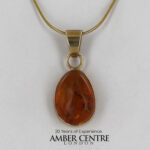 Italian Handmade Dominican Amber Pendant With Ants and Spider in 9ct solid Gold GPR014 RRP£495!!!