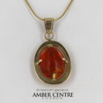 Italian Handmade Dominican Amber Pendant With Wasp in 9ct solid Gold GPR015 RRP£445!!!