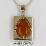 Italian Handmade Dominican Amber Pendant With Spider, Midge in 9ct solid Gold GPR050 RRP£595!!!