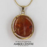 Italian Handmade Dominican Amber Pendant With Bee and Ant in 9ct solid Gold GPR033 RRP£595!!!