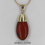 Italian Handmade Dominican Amber Pendant With Insect in 9ct solid Gold GP041 RRP£495!!!