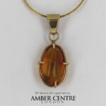 Italian Handmade Dominican Amber Pendant With Ants in 9ct solid Gold GPR029 RRP£495!!!