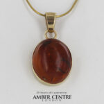Italian Handmade Dominican Amber Pendant With Moth and Midge in 9ct solid Gold GPR040 RRP£495!!!
