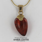 Italian Handmade Dominican Amber Pendant With Ant in 9ct solid Gold GPR047 RRP£495!!!