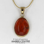 Italian Handmade Dominican Amber Pendant With Insect Larva and Eggs in 9ct solid Gold GPR017 RRP£395!!!