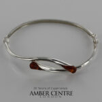 Bangle Handmade Elegant Modern German Baltic Amber 925 Silver BAN097 - RRP£175!!!