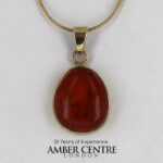 Italian Handmade Dominican Amber Pendant With Ant in 9ct solid Gold GPR023 RRP£495!!!