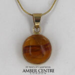 Italian Handmade Dominican Amber Pendant With Ant in 9ct solid Gold GPR024 RRP£595!!!