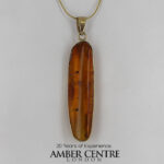 Italian Handmade Baltic Amber Pendant With Ichneumon Wasp in 9ct solid Gold GPR060 RRP£995!!!