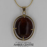 Italian Handmade Dominican Amber Pendant With Apidae, Psychodidae, Bee, Moth Fly in 9ct solid Gold GPR059 RRP£495!!!