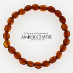 Teething Baby/Child Elasticated Bracelet Genuine Natural Baltic Amber A0603 RRP£25!!!