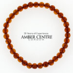 Teething Baby/Child Elasticated Bracelet Genuine Natural Baltic Amber A0604 RRP£25!!!