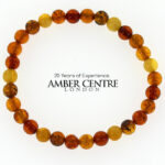 Teething Baby/Child Elasticated Multicolour Bracelet Genuine Natural Baltic Amber A0606 RRP£25!!!