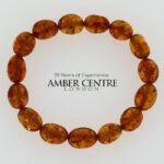 Teething Baby/Child Elasticated Bracelet Genuine Natural Baltic Amber A0608 RRP£25!!!