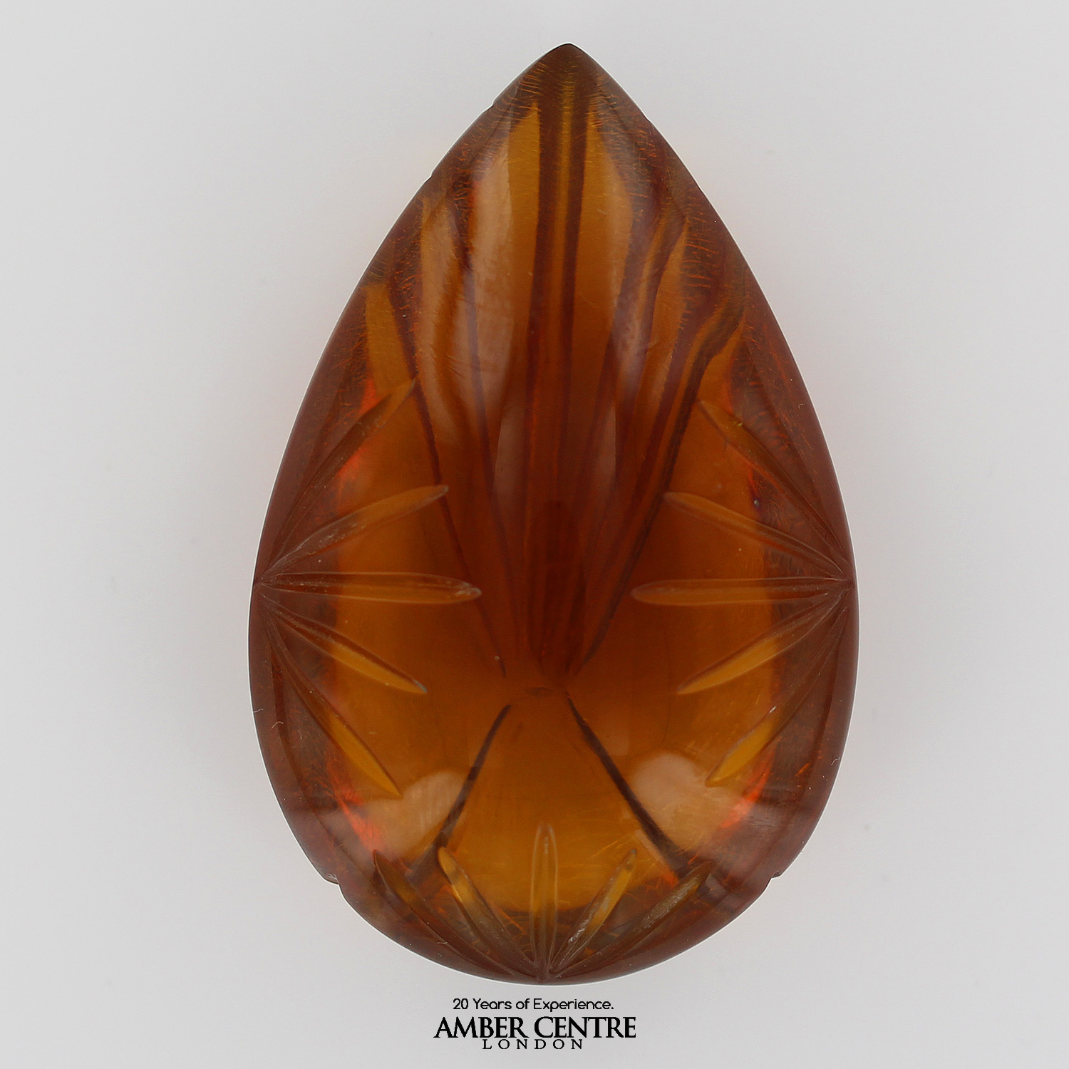 Dominican Diamond Cut Amber Large Teardrop Unique stone - OT4775 RRP£3950!!!