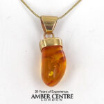 Italian Handmade Baltic Amber Pendant With Fungus Gnats and Beetle in 9ct solid Gold GPR070 RRP£795!!!!