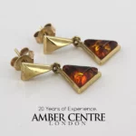 Italian Made Unique German Baltic Amber 9ct Gold Drop Earrings GE0278 RRP£295!!!