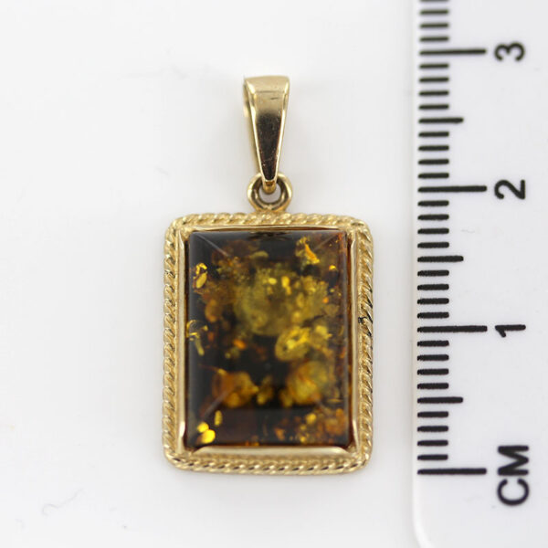 Italian Made German Green Baltic Amber Pendant in 9ct solid Gold -GP0110G RRP£445!!! - Image 4