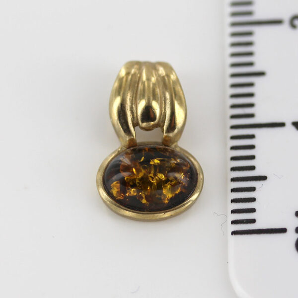 Italian Handmade Unique German Green Baltic Amber Pendant in 9ct solid Gold -GP0164G RRP£195!!! - Image 5