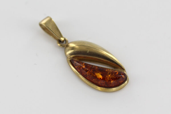 Italian Handmade Elegant Baltic Amber Pendant in 9ct solid Gold -GP0079 RRP£295!!! - Image 11