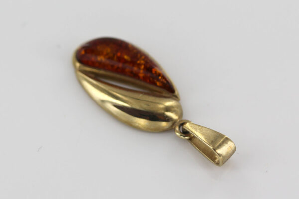 Italian Handmade Elegant Baltic Amber Pendant in 9ct solid Gold -GP0079 RRP£295!!! - Image 9