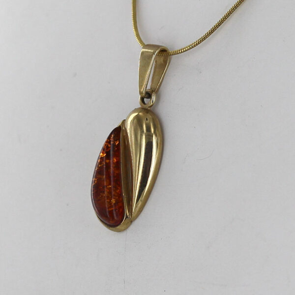 Italian Handmade Elegant Baltic Amber Pendant in 9ct solid Gold -GP0079 RRP£295!!! - Image 2