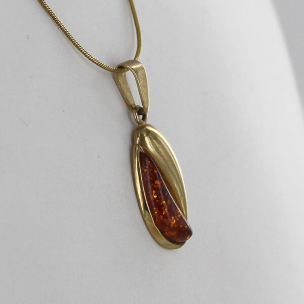 Italian Handmade Elegant Baltic Amber Pendant in 9ct solid Gold -GP0079 RRP£295!!! - Image 4