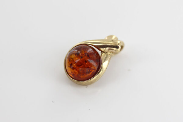 Italian Handmade Elegant Modern Baltic Amber Pendant in 9ct Gold - GP0085 RRP£195!!! - Image 10