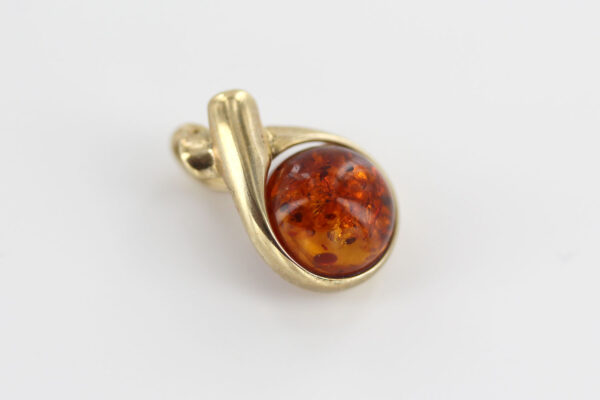 Italian Handmade Elegant Modern Baltic Amber Pendant in 9ct Gold - GP0085 RRP£195!!! - Image 9
