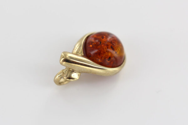 Italian Handmade Elegant Modern Baltic Amber Pendant in 9ct Gold - GP0085 RRP£195!!! - Image 8