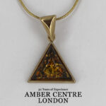 Italian Hand Made German Baltic Elegant Unique Amber Pendant in 14ct solid Gold - GY0062G RRP£795!!!