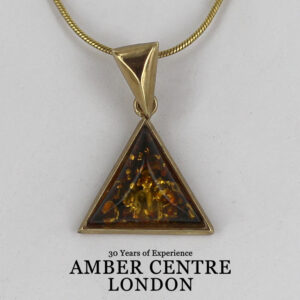 Italian Hand Made German Baltic Elegant Unique Amber Pendant in 14ct solid Gold - GY0062G RRP£795!!!