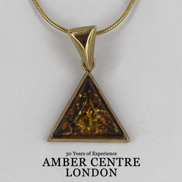 Italian Hand Made German Baltic Elegant Unique Amber Pendant in 14ct solid Gold - GY0062G RRP£795!!!