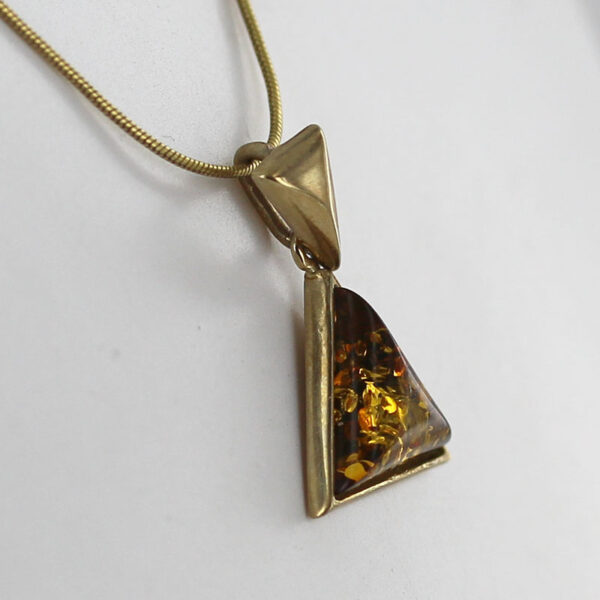 Italian Hand Made German Baltic Elegant Unique Amber Pendant in 14ct solid Gold - GY0062G RRP£795!!! - Image 2