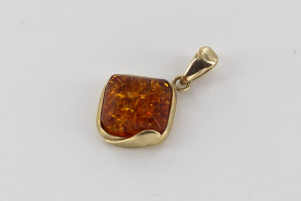 Italian Hand Made German Baltic Elegant Unique Amber Pendant in 9ct solid Gold - GP0010 RRP£375!!! - Image 5
