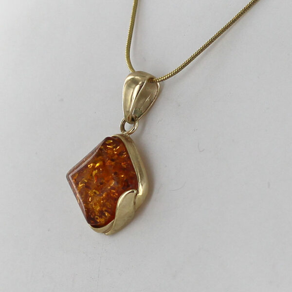 Italian Hand Made German Baltic Elegant Unique Amber Pendant in 9ct solid Gold - GP0010 RRP£375!!! - Image 8