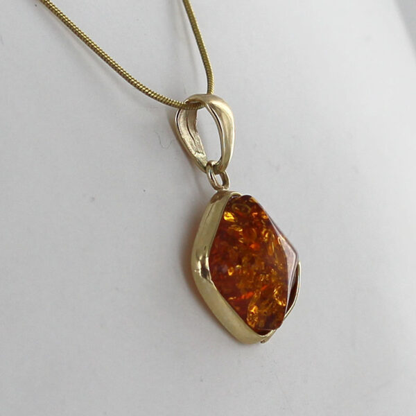 Italian Hand Made German Baltic Elegant Unique Amber Pendant in 9ct solid Gold - GP0010 RRP£375!!! - Image 9