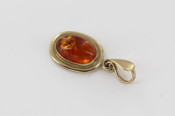 Italian Handmade Elegant Classic German Baltic Amber Pendant in 9ct solid Gold -GP0175 RRP£275!!! - Image 5