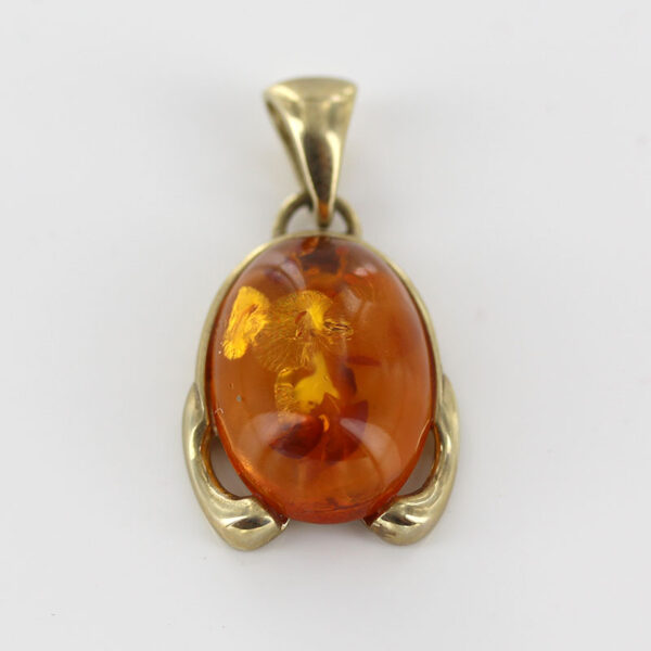 Italian Handmade Modern Elegant German Baltic Amber Pendant in 9ct Gold -GP0176 RRP£495!!! - Image 5