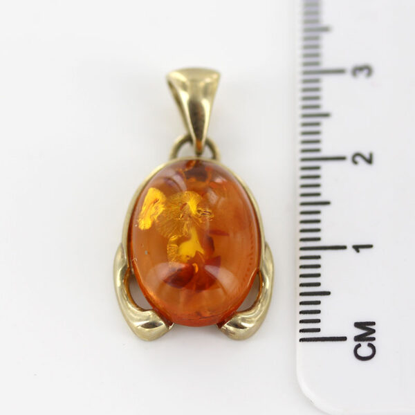 Italian Handmade Modern Elegant German Baltic Amber Pendant in 9ct Gold -GP0176 RRP£495!!! - Image 4