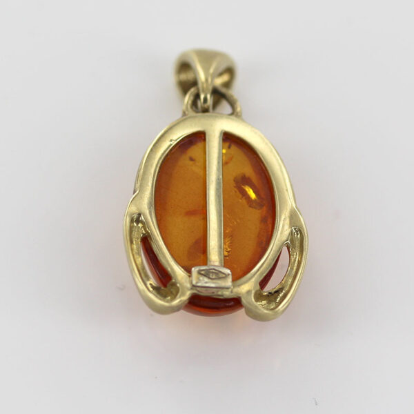 Italian Handmade Modern Elegant German Baltic Amber Pendant in 9ct Gold -GP0176 RRP£495!!! - Image 7