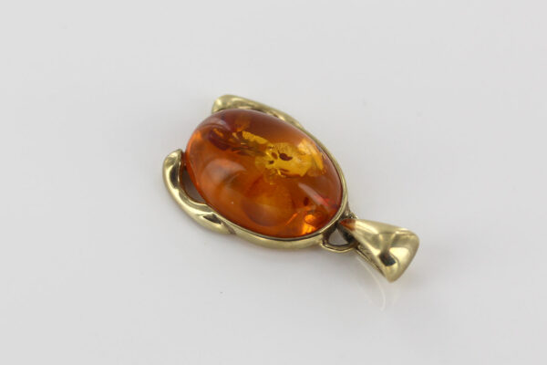 Italian Handmade Modern Elegant German Baltic Amber Pendant in 9ct Gold -GP0176 RRP£495!!! - Image 10