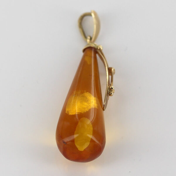 Italian Handmade German Baltic Amber Pendant in 14ct Gold GP0284 RRP£695!!! - Image 4