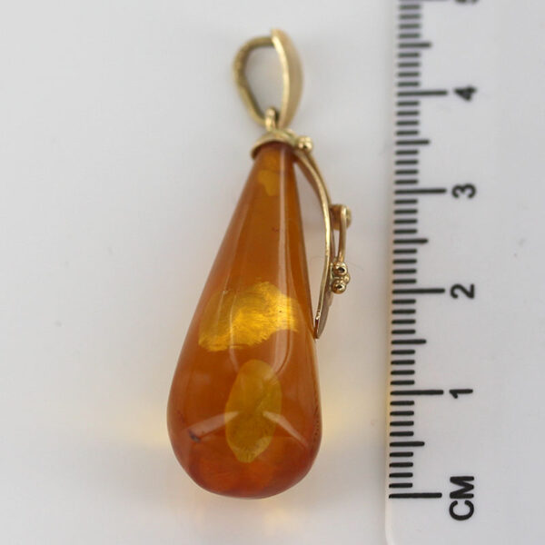 Italian Handmade German Baltic Amber Pendant in 14ct Gold GP0284 RRP£695!!! - Image 5