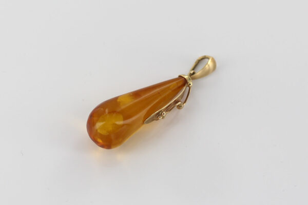 Italian Handmade German Baltic Amber Pendant in 14ct Gold GP0284 RRP£695!!! - Image 10