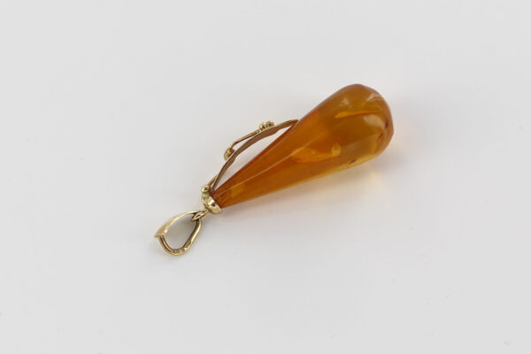 Italian Handmade German Baltic Amber Pendant in 14ct Gold GP0284 RRP£695!!! - Image 8