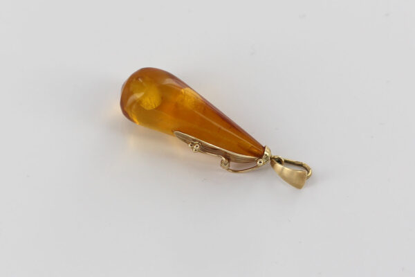 Italian Handmade German Baltic Amber Pendant in 14ct Gold GP0284 RRP£695!!! - Image 7
